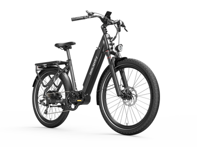 Dukawey FUGL3.0 black urban electric bike rear three-quarter view