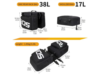 3-in-1-Fahrradgepäckträgertasche